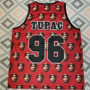 1991inc Tupac 2-Pac Head Print Mesh Tank Shirt Sz XXL Men